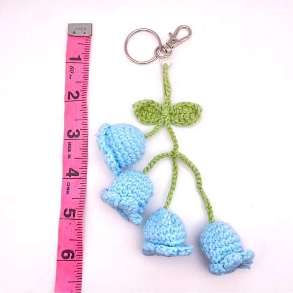 HANDMADE | Blue Crochet Bouquet | Bag Charm | Keychain (Brand New!) 💘 - Picture 5 of 5
